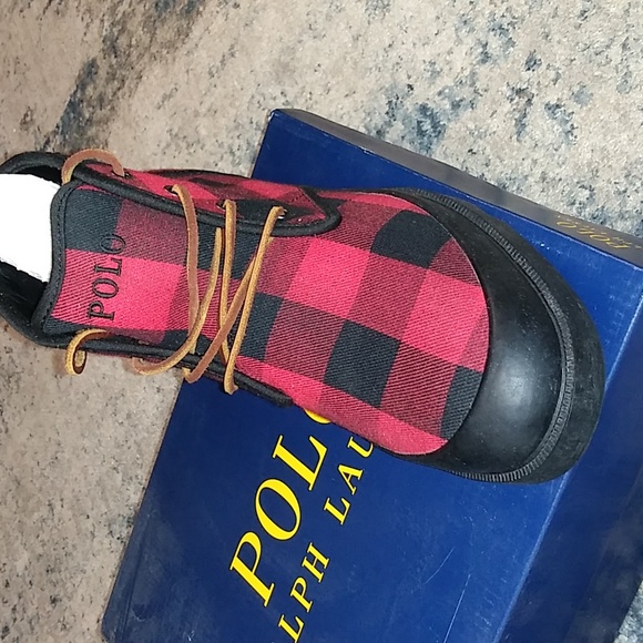 Polo Ralph Lauren Umar Buffalo Checker Red and Black Plaid Boots main image 5